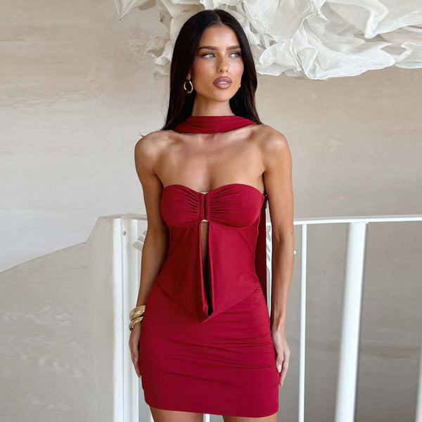 New European And American-style Halter-neck Womens Dress