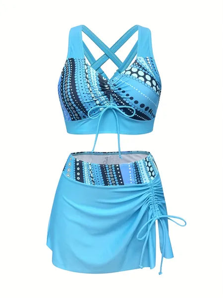 Sky Blue Quick-Dry Bikini Set